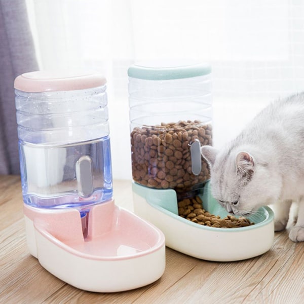 Husdjur Katter Hundar Automatisk Waterer Vattenautomat 3,8 L Eller Mat Matare Husdjur Automatisk Matare Feeding Machine Green