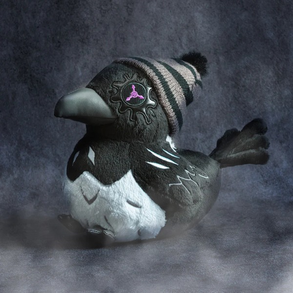 Tecknad kråka plysch docka med hatt Bekväm gosedjur docka för barn pojkar flickor Crow Wearing Hat
