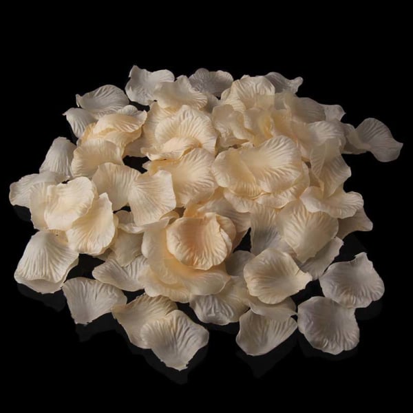 500st Simulering Silk Flower För Bröllop Dekor Valentine Party Rosenblad Pure White