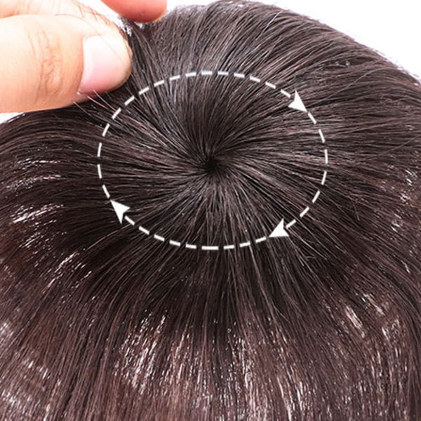 Clip-On Hair Topper Straight Extension Cover Vit Sparse Hair Hairpiece NATURAL BLACK