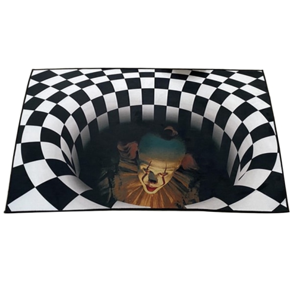 IT 3D Hål Dörrmatta Caretive Vortex Illusion Dörrmatta Stereo Vision IT Illusion Matta Vardagsrum Sovrum Konstmatta 50*80cm