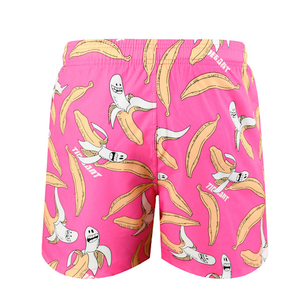 Dubbellagers bermudashorts för män med mobiltelefonhållare för Summer Beach Black M
