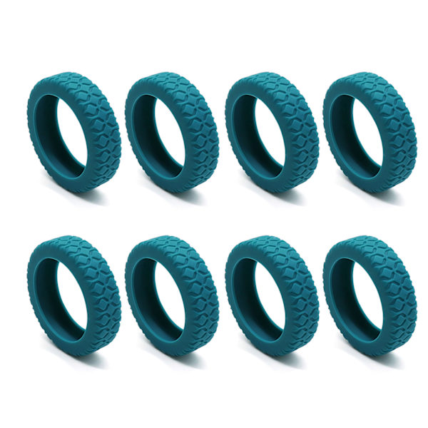 Resväskor Hjulskydd Silikon Tysta Skyddsöverdrag Bullerreducerande Anti-Scratch Resväskor Hjulskydd Lake Blue 8pcs