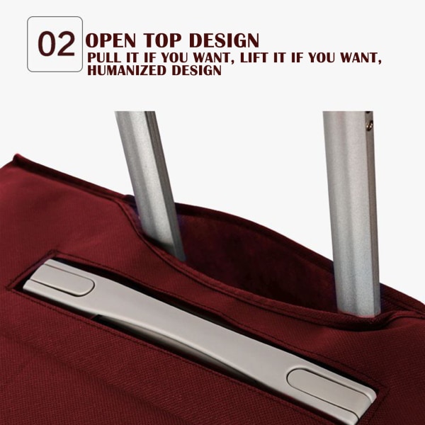 Non-woven Cover Slitstarkt anti-scratch Resväska Skydd Vattentätt Bagage Skyddsfodral Brown 20 inch