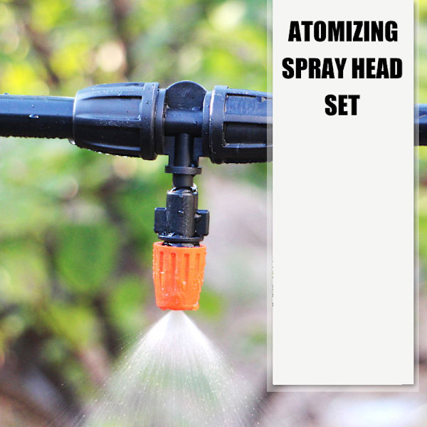 Patio Spray Misters Vattningssystem Kit Tillbehör för Utomhus Trädgård Växthusmunstycken Imma C-15M
