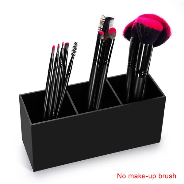 Kosmetika Akryl Makeup Tools Borsthållare Organizer Förvaringsbox Case Black