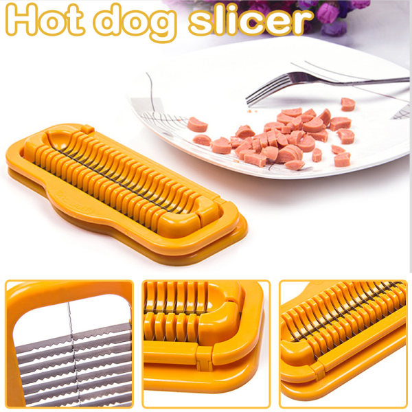 Hot Dog Cutter Multifunktionell korvhållare och skivare Bananskiva köksredskap