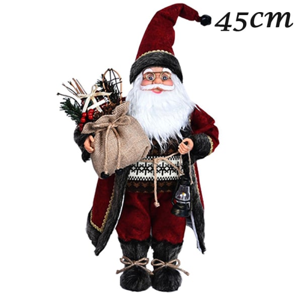 Jultomten Figur Juldekoration Ornament Holiday Decor För Jul Hem 45cm