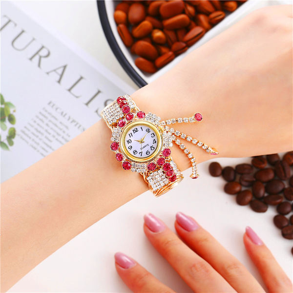 Quartz Watches Vackra Individuella Casual Watches Girls Watch För Kvinnor Dam Red