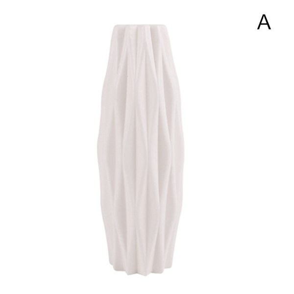 Modernt papper vikning stil plast blomvaser dekoration för hem sovrum White A