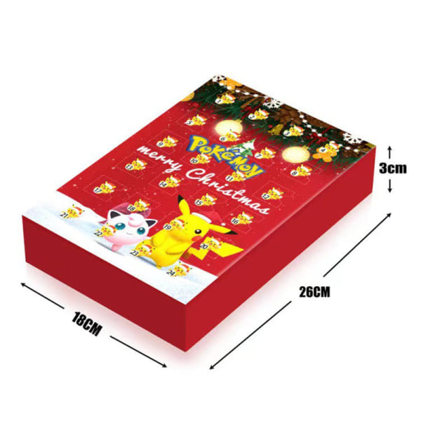 24-dagars figurer Jul adventskalenderlåda Snygga leksaker Holiday Countdown Box För pojkar Flickor Vänner Atrovirens
