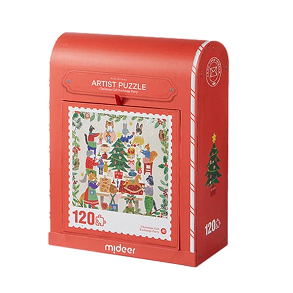 120 st julpussel presentförpackning Tecknad personlig sticksew leksak för barn Mailbox Gift Box
