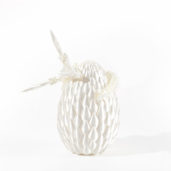 3D- printed flygande drakar ägg set prydnad charmig mode dekorativ modell för pojke flicka kvinnor män Silk Gold
