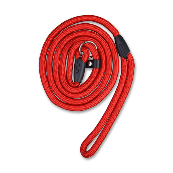 Husdjurshund Nylon Träningskoppel Blyband Rep Justerbar dragkrage Red L