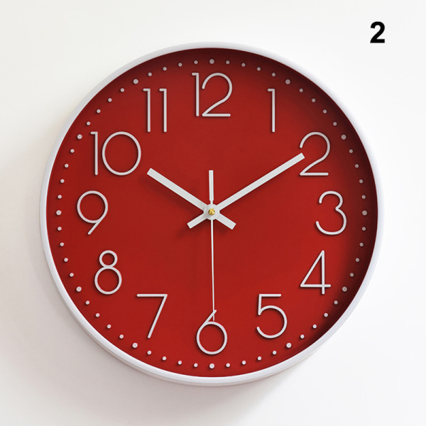 Quartz-Clock Rund Hängande Klocka Plast Mode Design Klockor För Heminredning Vardagsrum 2