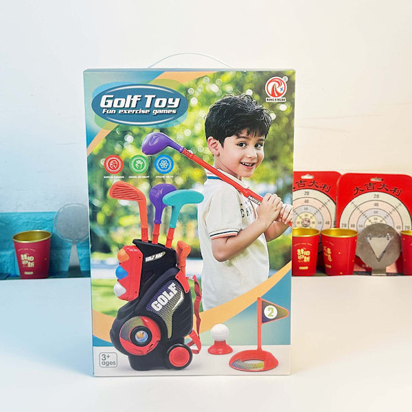 Set för barn Utomhusspel Sportleksaker för pojkar, flickor Golf