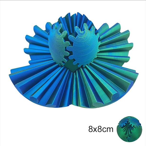 3D-tryckt boll roterande fidgets spinners boll rolig 3D-tryckt stressavlastande leksak för barn vuxna E 8x8cm