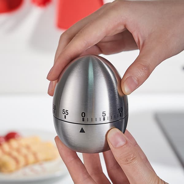 Kökstimer i rostfritt stål Enkel användning Bekväm nedräkningstimer för köksstudie Eggs