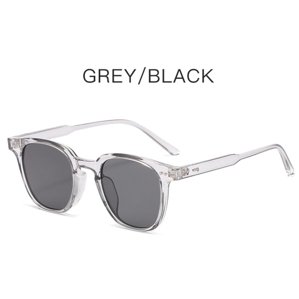 Fyrkantiga solglasögon Märkesdesign Hornkantade solskyddsglasögon mot bländning Transparent Grey