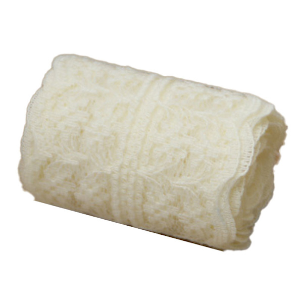 10 m spetsbandsrulle 4,5 cm bred icke-elastisk färgglad spets DIY broderi dekoration för sömnad inslagning bröllop Beige