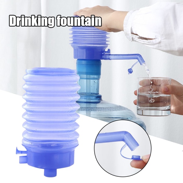 Manuell vattenflaskpump Enkel dricksvattenpump Bärbar manuell handpressdispenser Vattenpump för vattenkanna Blue