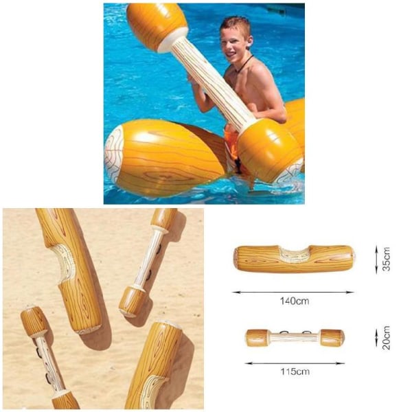 Vatten Underhållning Spelleksak Uppblåsbar Float Flotte Stol Stick Simspel Kit