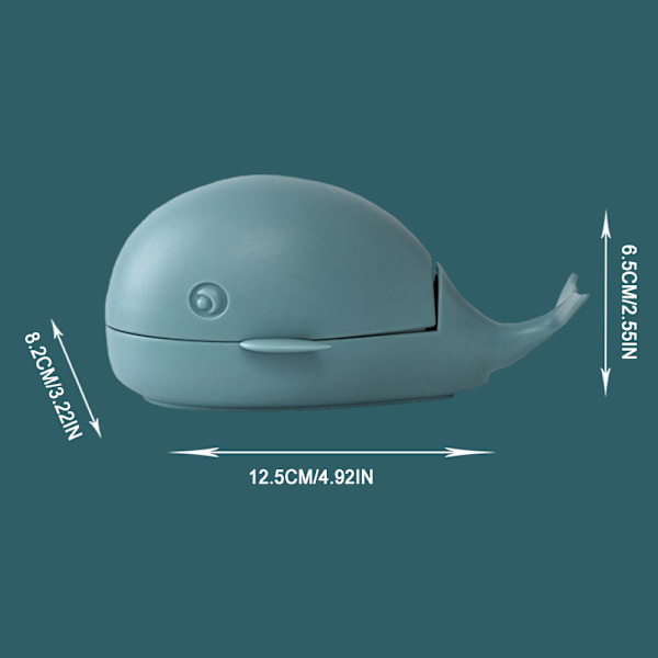 Rengöringsborste Tecknad Whale Tvättborste Hushållsrengöring Skoborste Inte skadad Kläder Rengöringsverktyg Light Blue