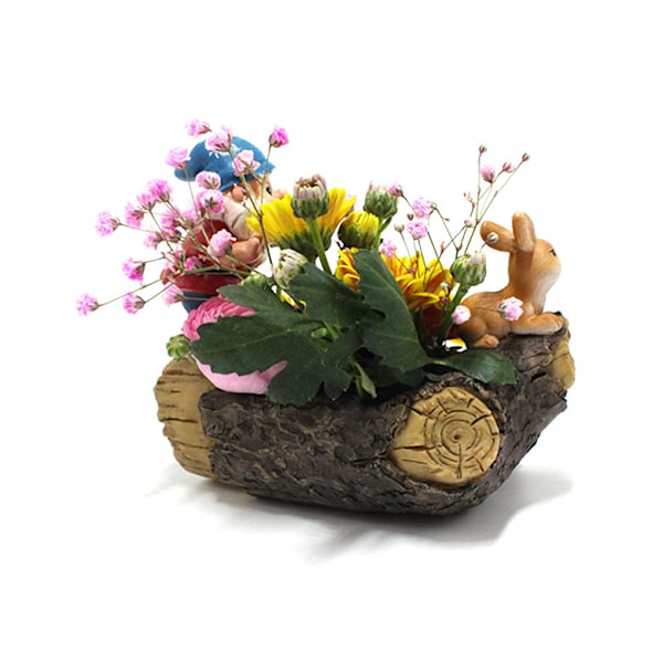 Söt Gnome Harts Blomkruka Figurine Trädgårdstomtar Prydnader Gård Balkong Vaser För Hemmakontoret Dwarf Potatoes