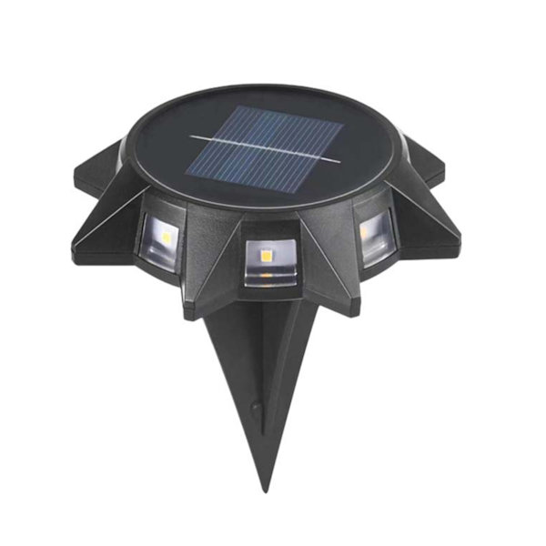 Solar Octagonal Wall/Ground Light Automatisk belysning Gräsmatta Lampa För Pathway Parker White