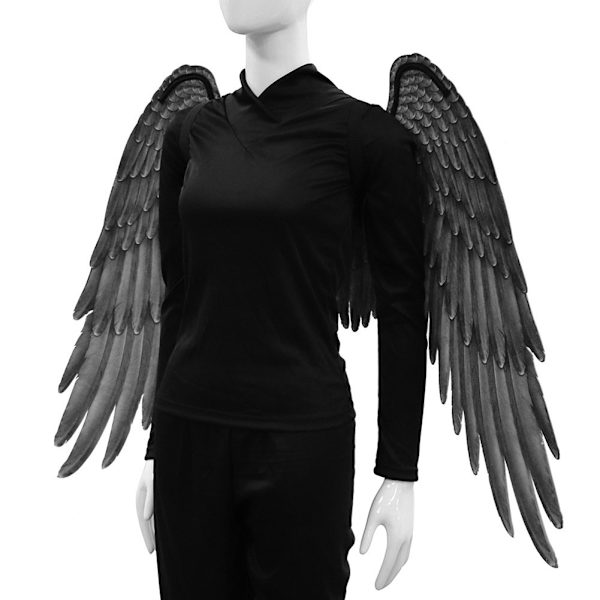 Halloween 3D Angel Devil Big Wing Carnival Party Performance Prop för män kvinnor White
