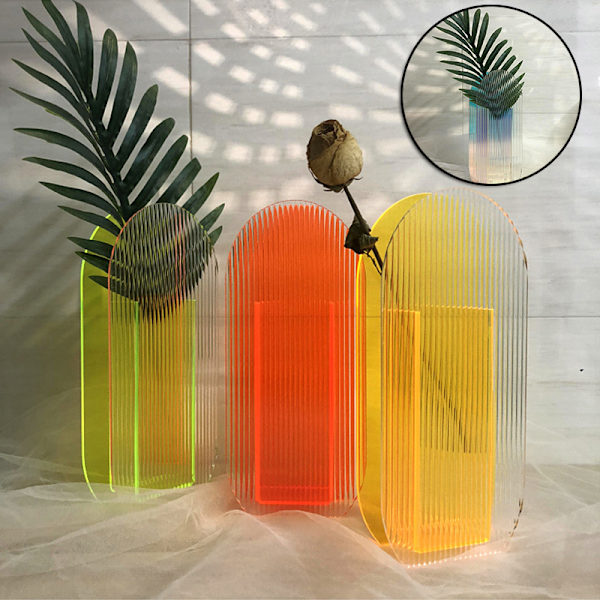 Blomvas färgglad modern samtida design blommig behållare dekoration för hemmakontoret Multicolour