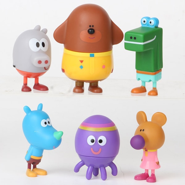 Hey Duggee Series Anime Action Figur PVC Desktop Car Ornament Födelsedagspresent för barnfans A