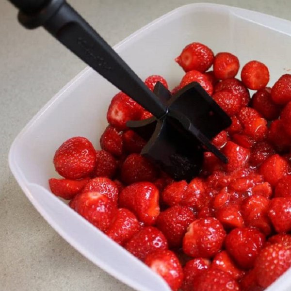 Hamburger Kötthacker Värmebeständig ABS Nonstick Beef Masher Hållbar fräs Black