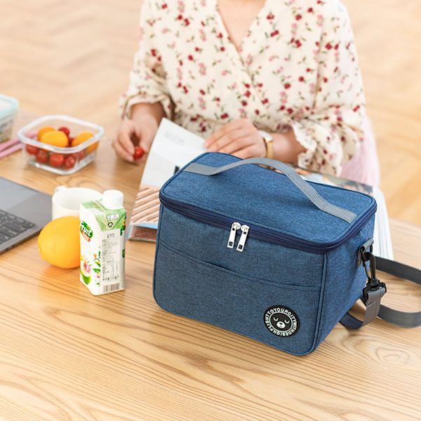Bärbar isolerad matsäck Multifunktionell kylväska med stor kapacitet för picknick hemma Gray S