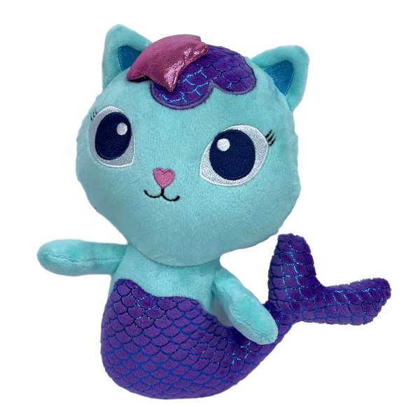 Mode sjöjungfrur formleksaker Personliga mjuka bomullsleksaker för barn Purple Mermaid Cat