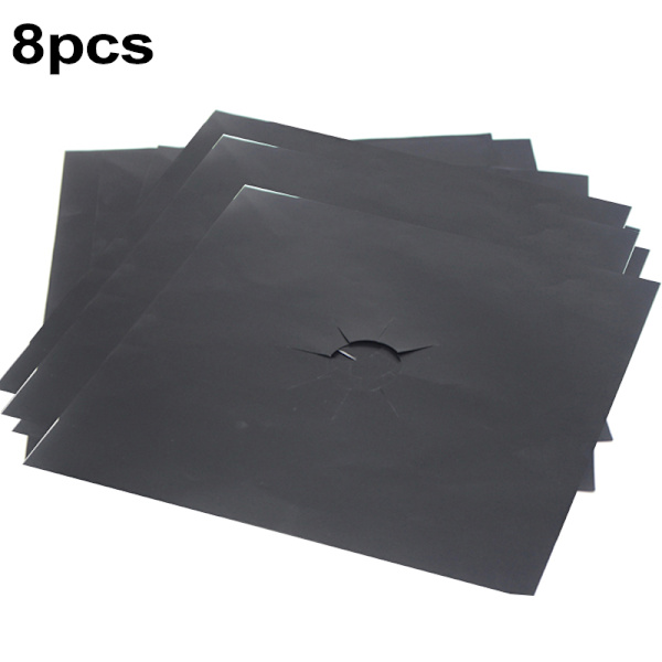 Spisbrännaröverdrag Hållbara värmebeständiga gasspisskydd Överdrag för matlagning i kök Black Cookware Parts