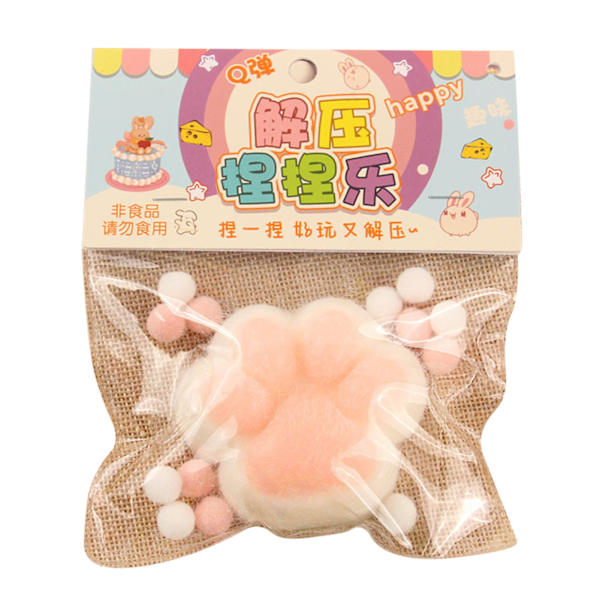 Hamster/katttass/katt klämleksaker för stress relief Lätta antistressleksaker Presenter för vuxna barn White Cat Claw