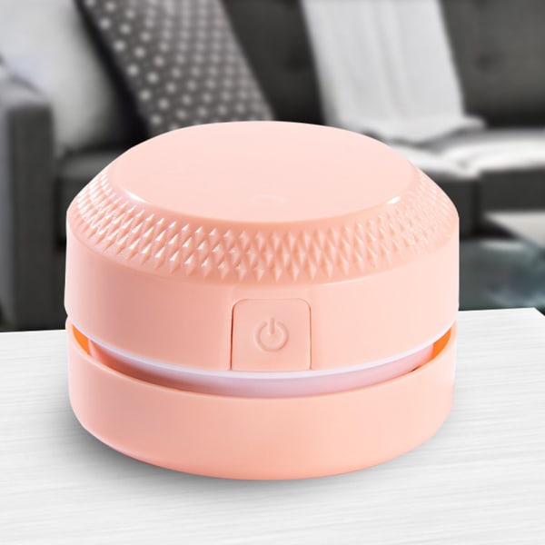 Mini Desktop Dammsugare Bärbar Multipurpose Automatisk Bordssopmaskin Pink