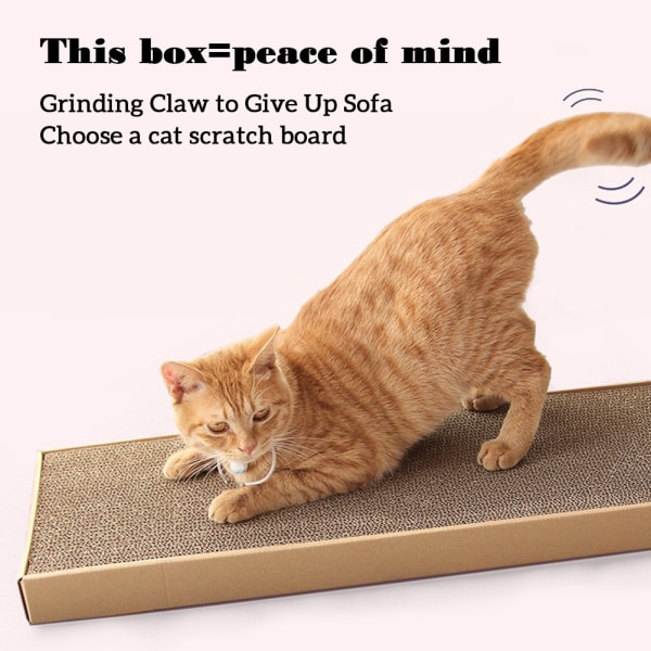 Enkel Cat Scratching Pad Anti-deformation Slitstark Cat Scratching Toy för hemmet Straight Plate Shape