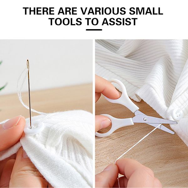 Hushållssynålslåda 6 delars kit Universal gör-det-själv-sömnadslåda Sytillbehör White