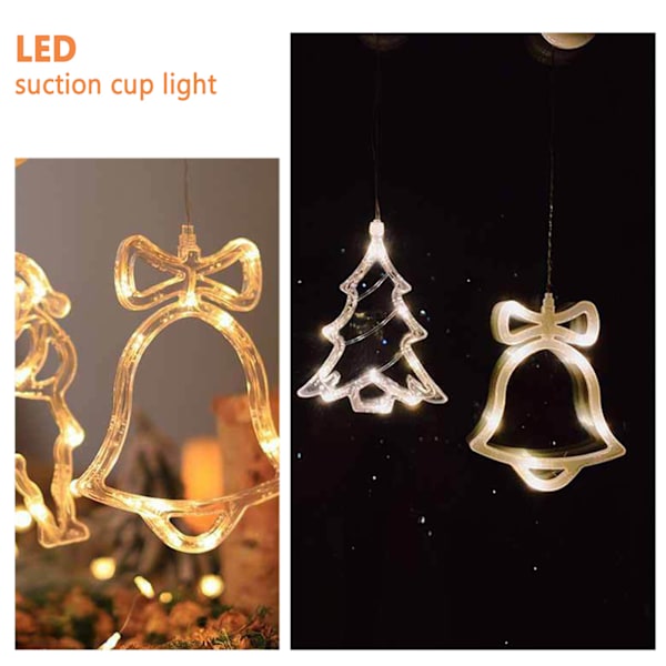 Christmas Cartoon Sugkopp String Lights Enkel Xmas Festival dekorativa ljus för semester fester 4pcs