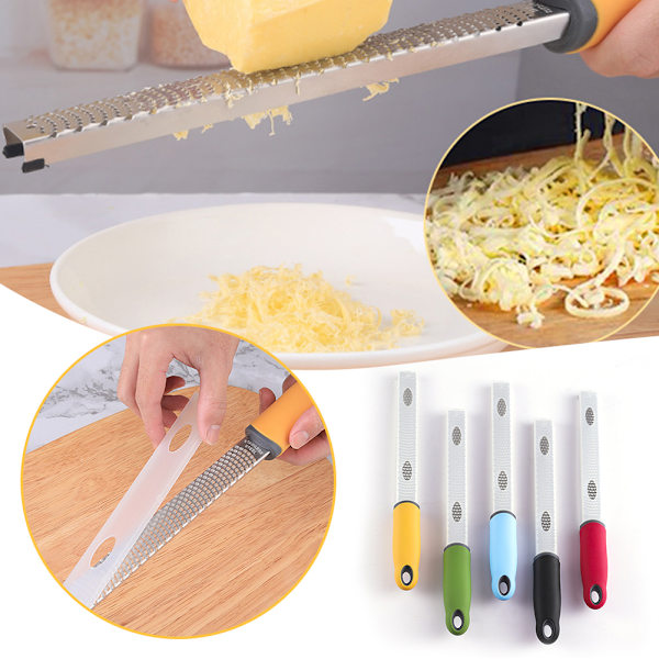 Ostrivjärn i rostfritt stål Durabl Parmesanost Strimla verktyg för citronskal Yellow
