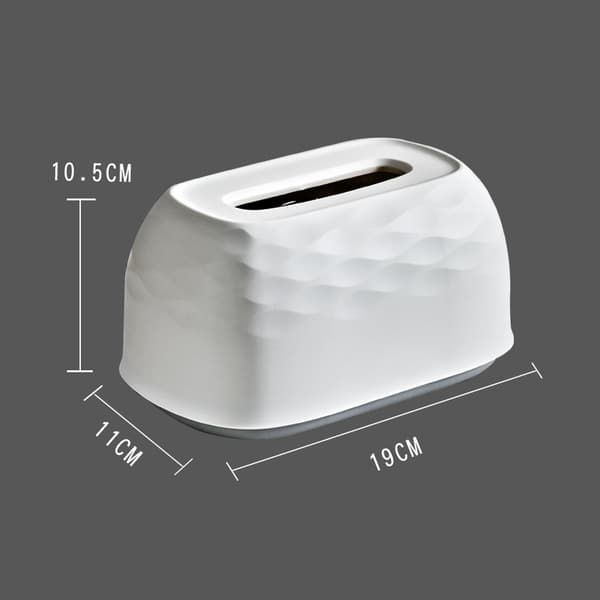 Enkel Water Ripple Tissue Box med vårdammtät organizer White Wall-mounted