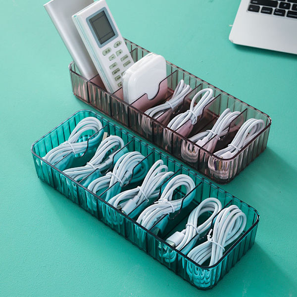Cable Management Box Multi-Grid datakablar Case Dammtät Transparent Red