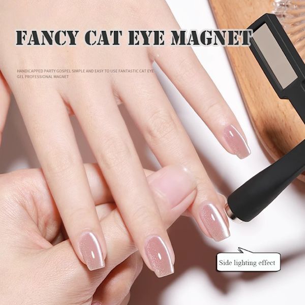 5 i 1 Cat Eyes Nagelmagneter Tool Stick Heavy Duty Lätt magnetisk Stick för Nail art Pink