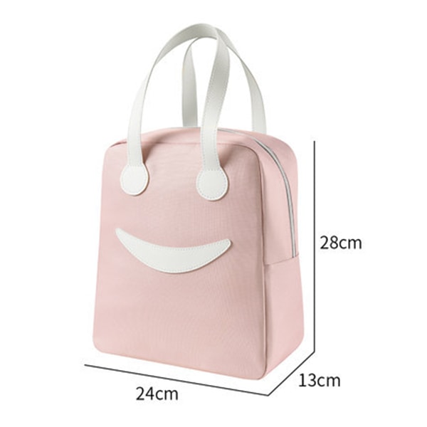 Thermal Bento Box Bag Premium Kvalitet Vattentät Slitstark Lunch Box Organizer För Office Worker Picknick Pink Small