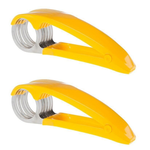 Rostfritt stål Banan-Cutter Multi-Purpose Mjuk frukt Cutter Kökstillbehör 2pcs