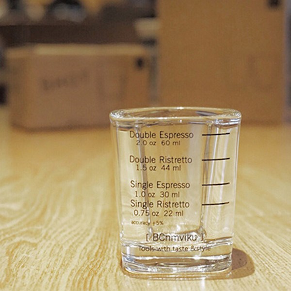60ml glas fyrkantig kopp uns kopp med våg bakning mått kopp för hem kök 60ml Graduated Square Cup