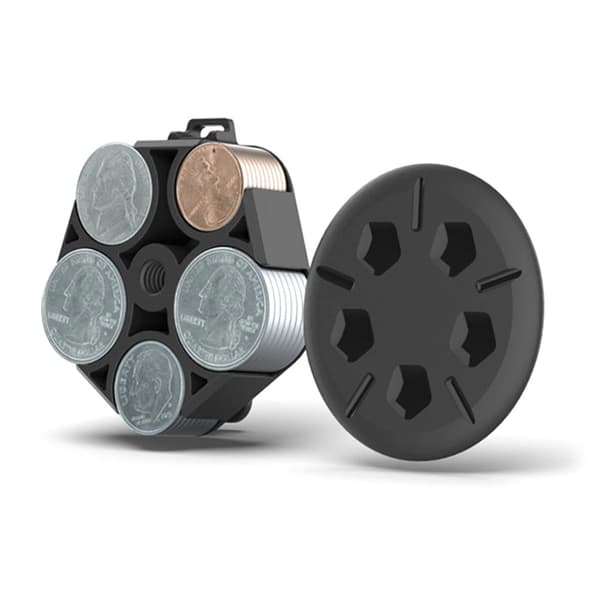 Bärbar Coin Organizer Case Lätt för samlare Black