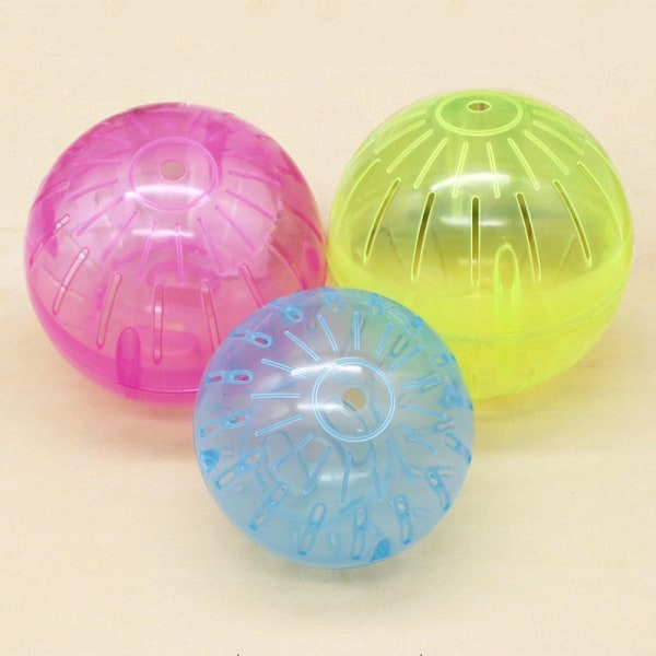 Nya söta husdjursleksaker Hamsterboll Mini-Travboll Plast Hamsterövningsboll Husdjurleksaksboll Hamsterleksaker Slumpmässig färg Yellow S